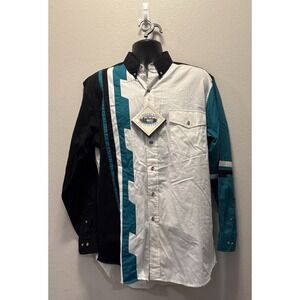 Vintage 1990's Cumberland Western Pattern Button Up, Deadstock NWT, Size Large